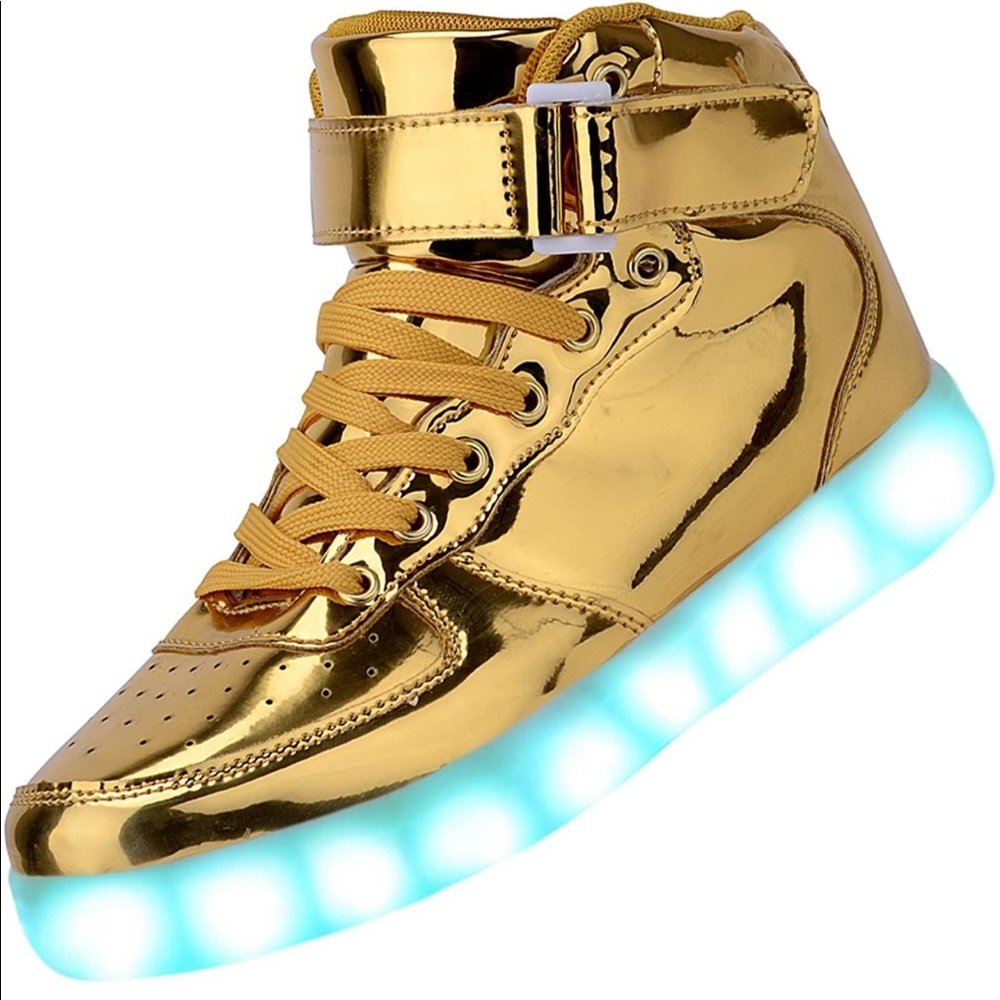 Odema/Amazon gold light up shoes/sneakers